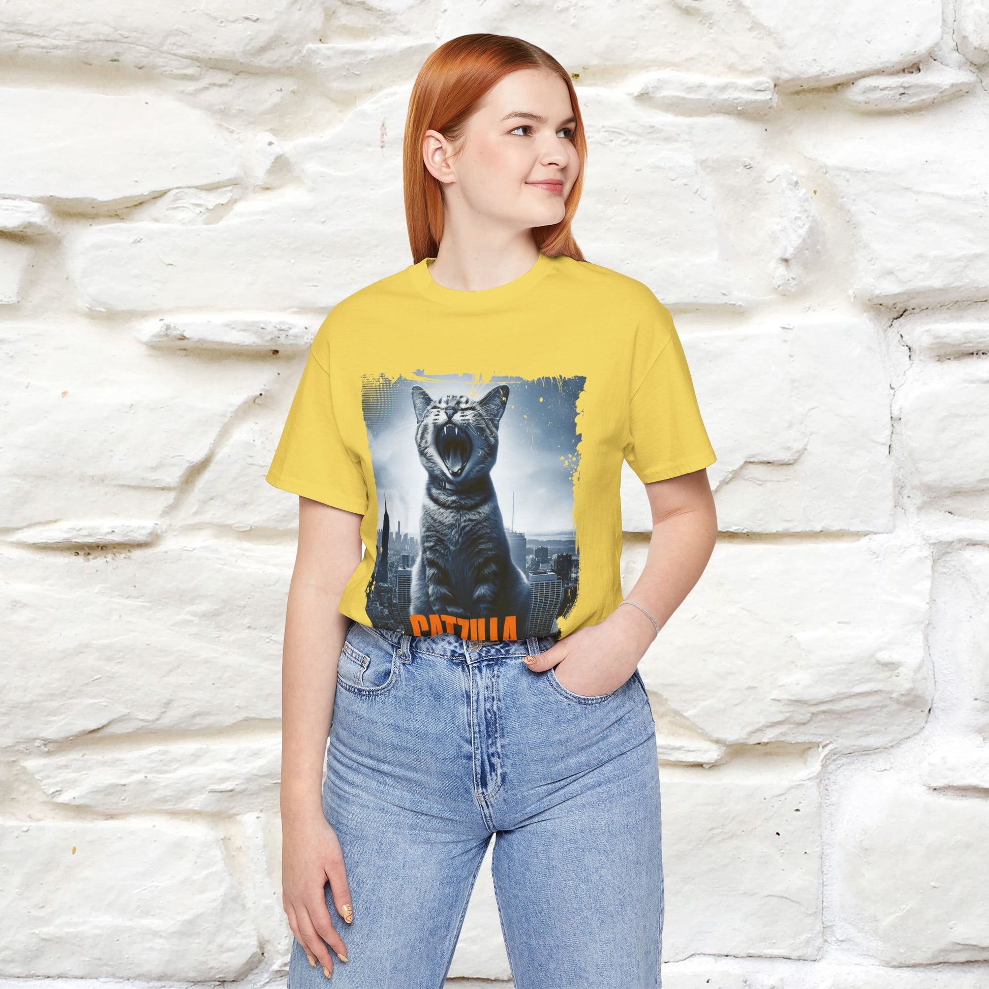 Catzilla T-Shirt | Fun Monster Cat Tee for Men & Women | 100% Cotton - Nunu&Miao Studio