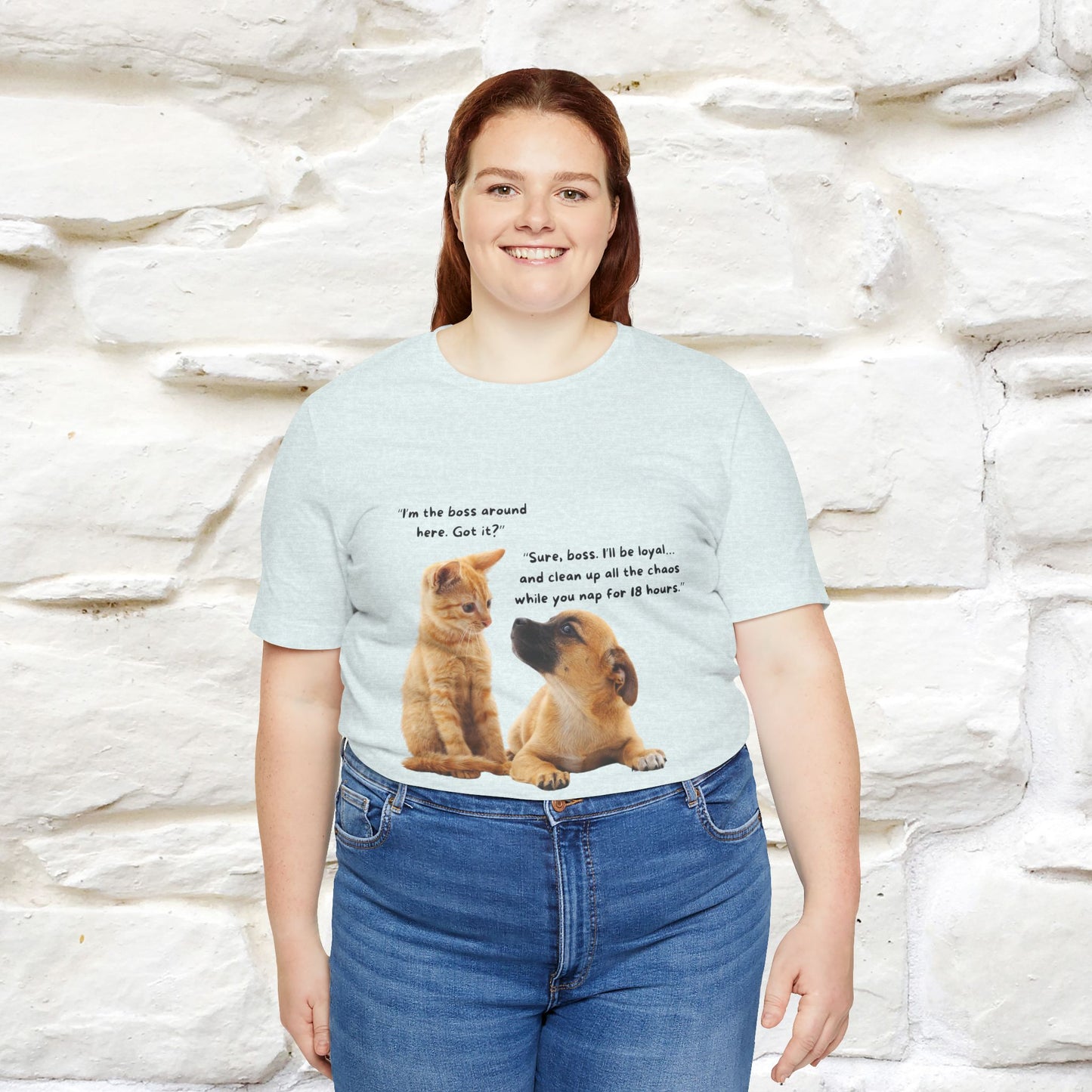 ''I am The Boss Here'' Funny Cat T-shirt for Men and Women  100% Cotton* - Nunu&Miao Studio