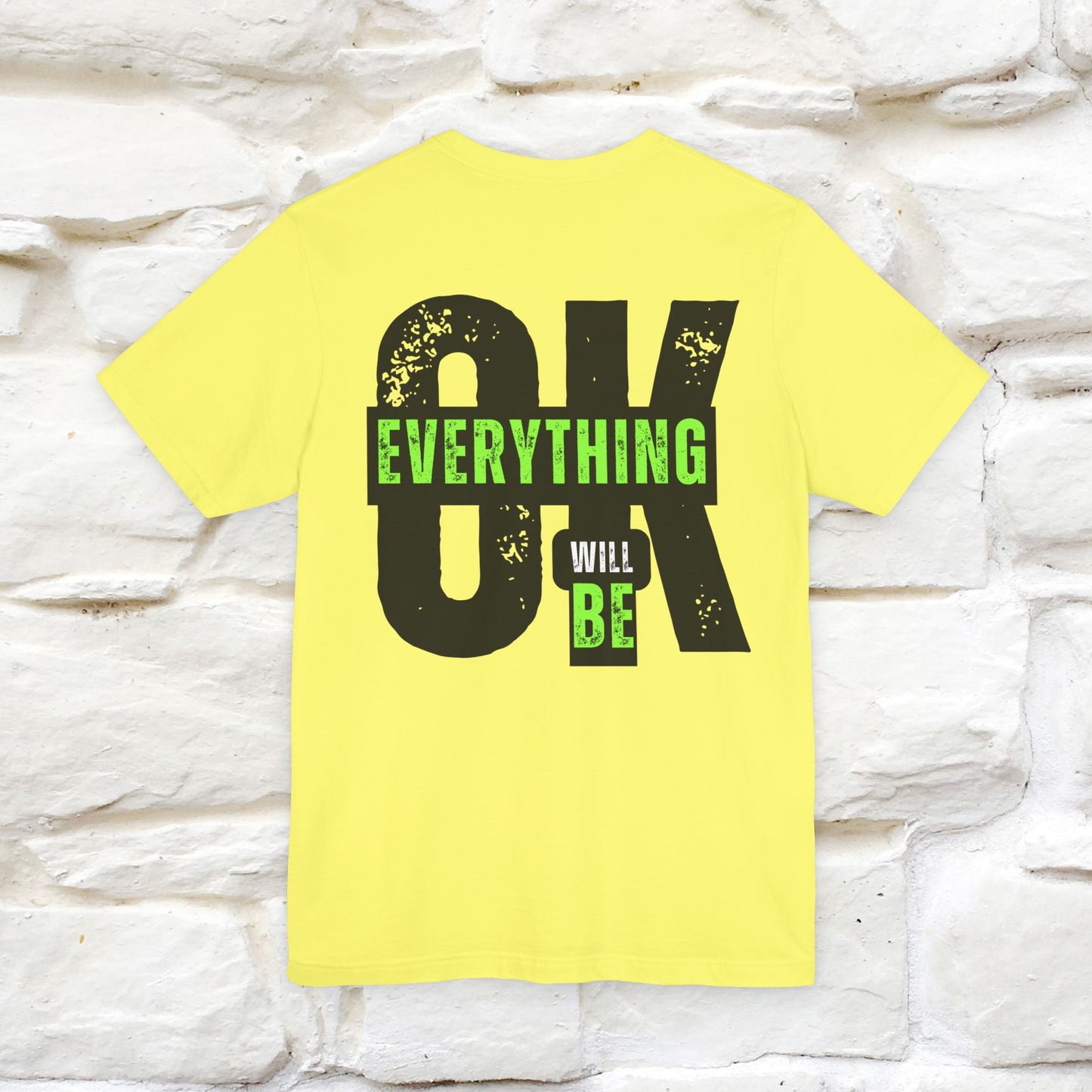''Everything Will Be Ok '' Cat T-Shirt Front and Back Design | Nunu&Miao Studio - Nunu&Miao Studio