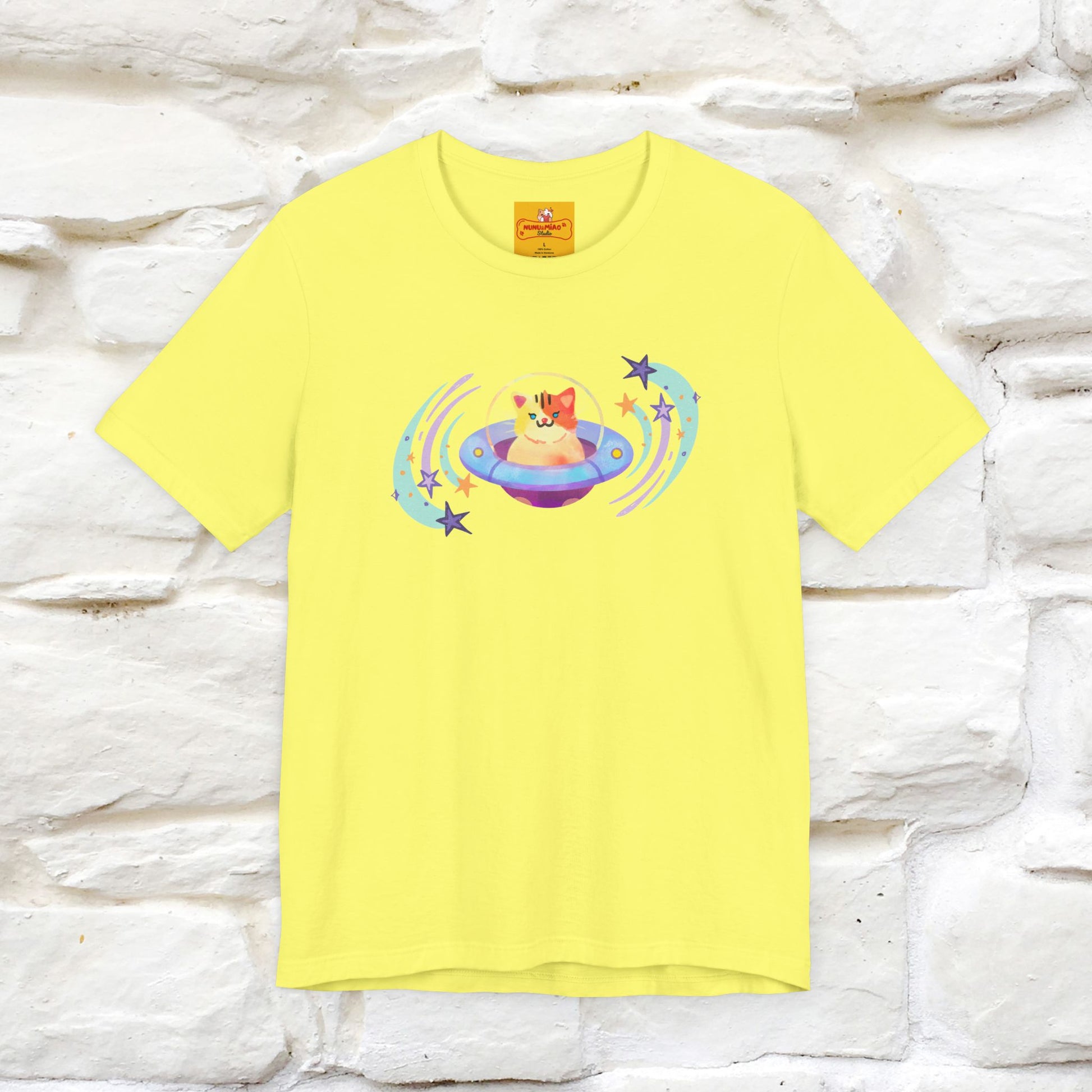 "Stay Positive'' Cat T-Shirt | Front & Back Design | Nunu&Miao Studio - Nunu&Miao Studio