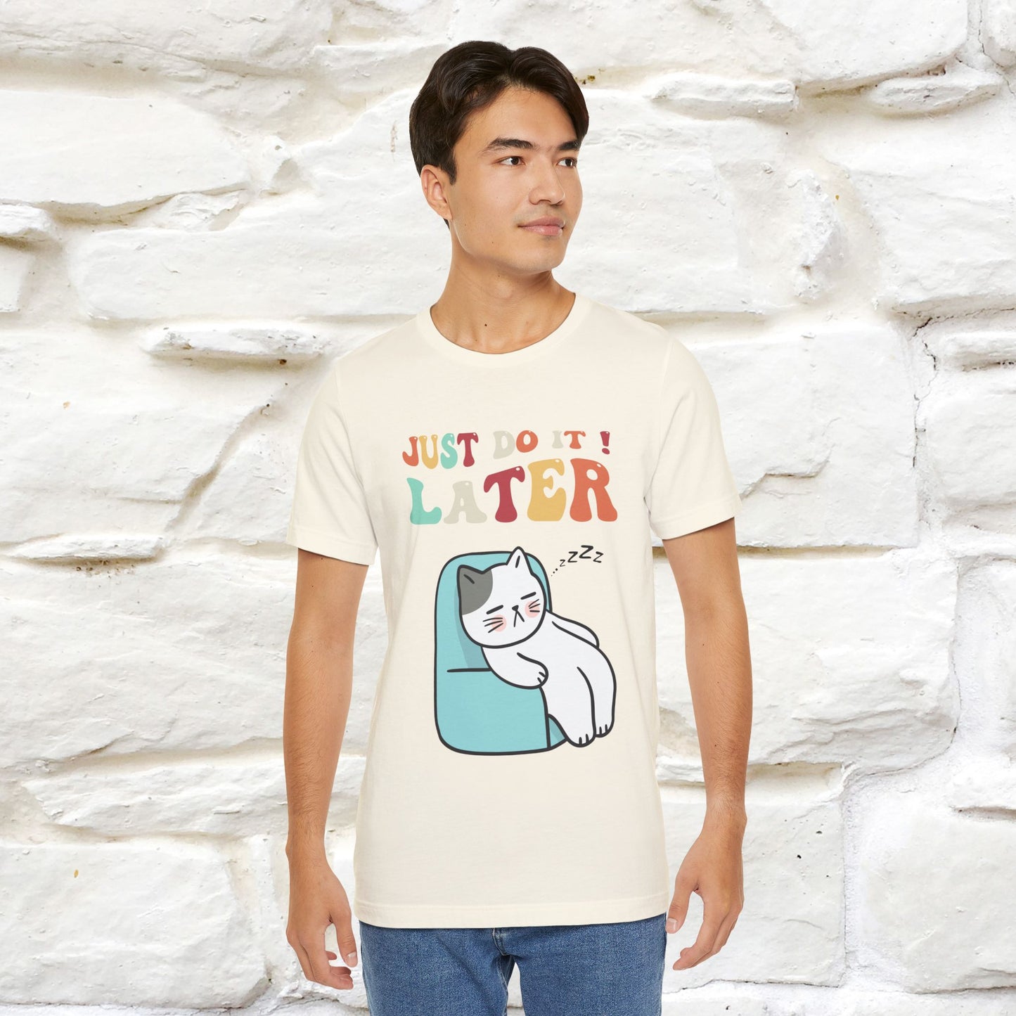 "Just Do It Later" Cat T-shirt |Nunu&Miao Studio - Nunu&Miao Studio