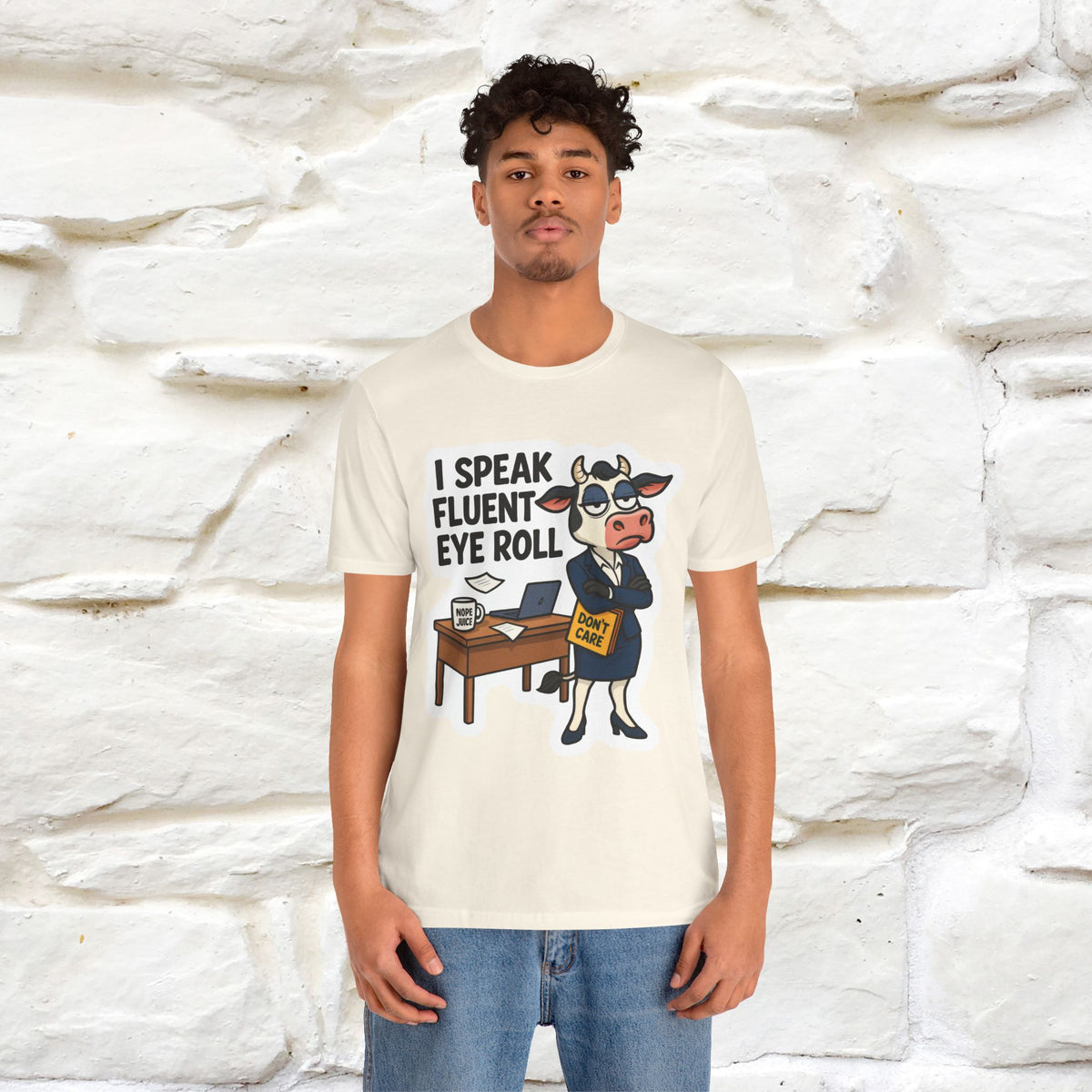 ''I Speak Fluent Eye Roll ''|  Sarcastic Cat T-Shirt | Nunu&Miao Studio
