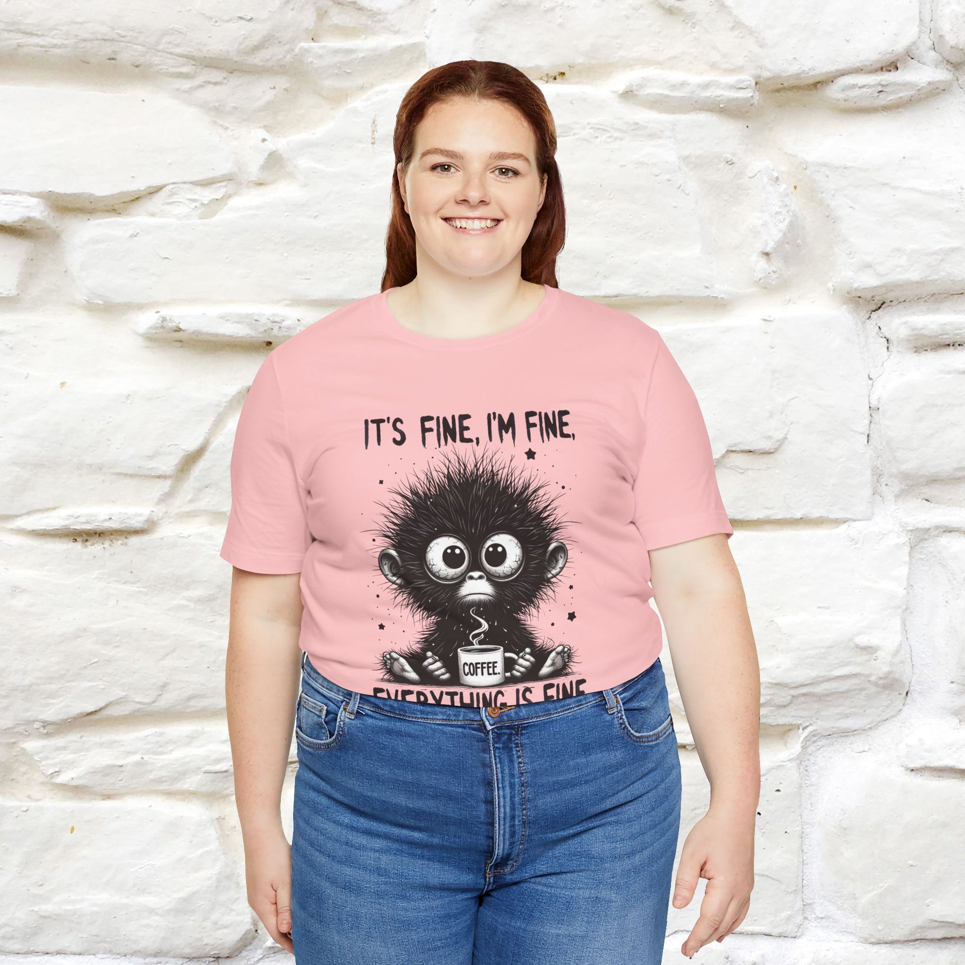 "It's Fine I'm Fine Everything Is Fine" |Monkey T-Shirt | Nunu&Miao Studio - Nunu&Miao Studio
