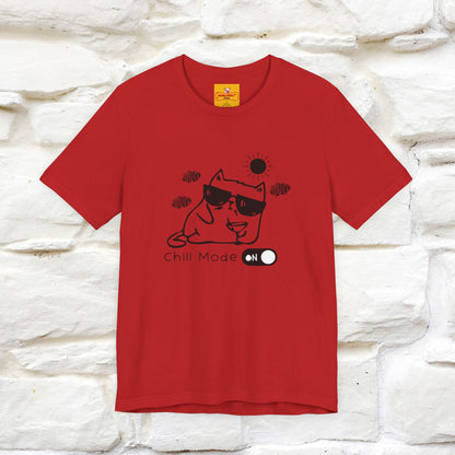 ''Chill Mode on'' Cat T-Shirt Front and Back Design | Nunu&Miao Studio
