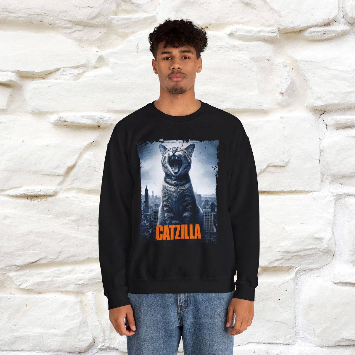 "Catzilla'' |Cat Sweatshirt | Nunu&Miao Studio