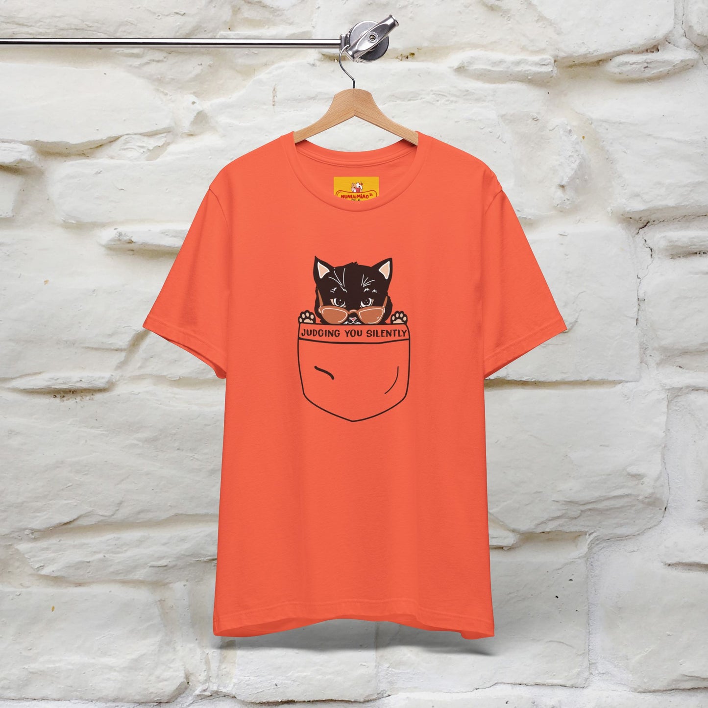 ''Judging You Silently'' | Cat T-Shirt for Men | Nunu&Miao Studio - Nunu&Miao Studio