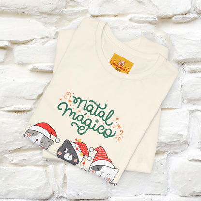 "Natal Magico" Cat T-shirt  |Nunu&Miao Studio - Nunu&Miao Studio