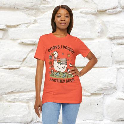 "Oooops I Bought Another Book" Funny Goose T-shirt |Nunu&Miao Studio - Nunu&Miao Studio