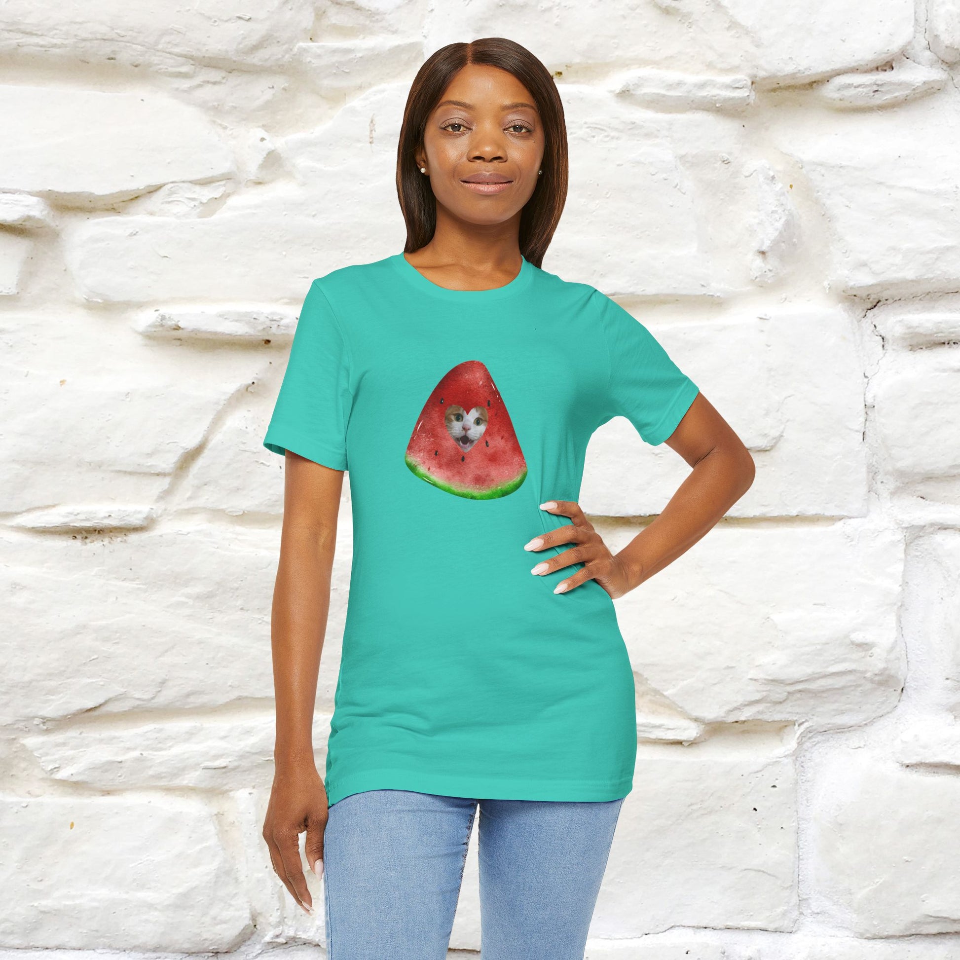 "Free Palestine" Cat T-shirt | Front & Back Design |Nunu&Miao Studio - Nunu&Miao Studio