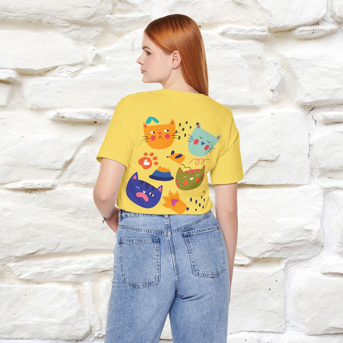 ''The Power Of Meow'' Cat T-Shirt Front and Back Design | Nunu&Miao Studio - Nunu&Miao Studio