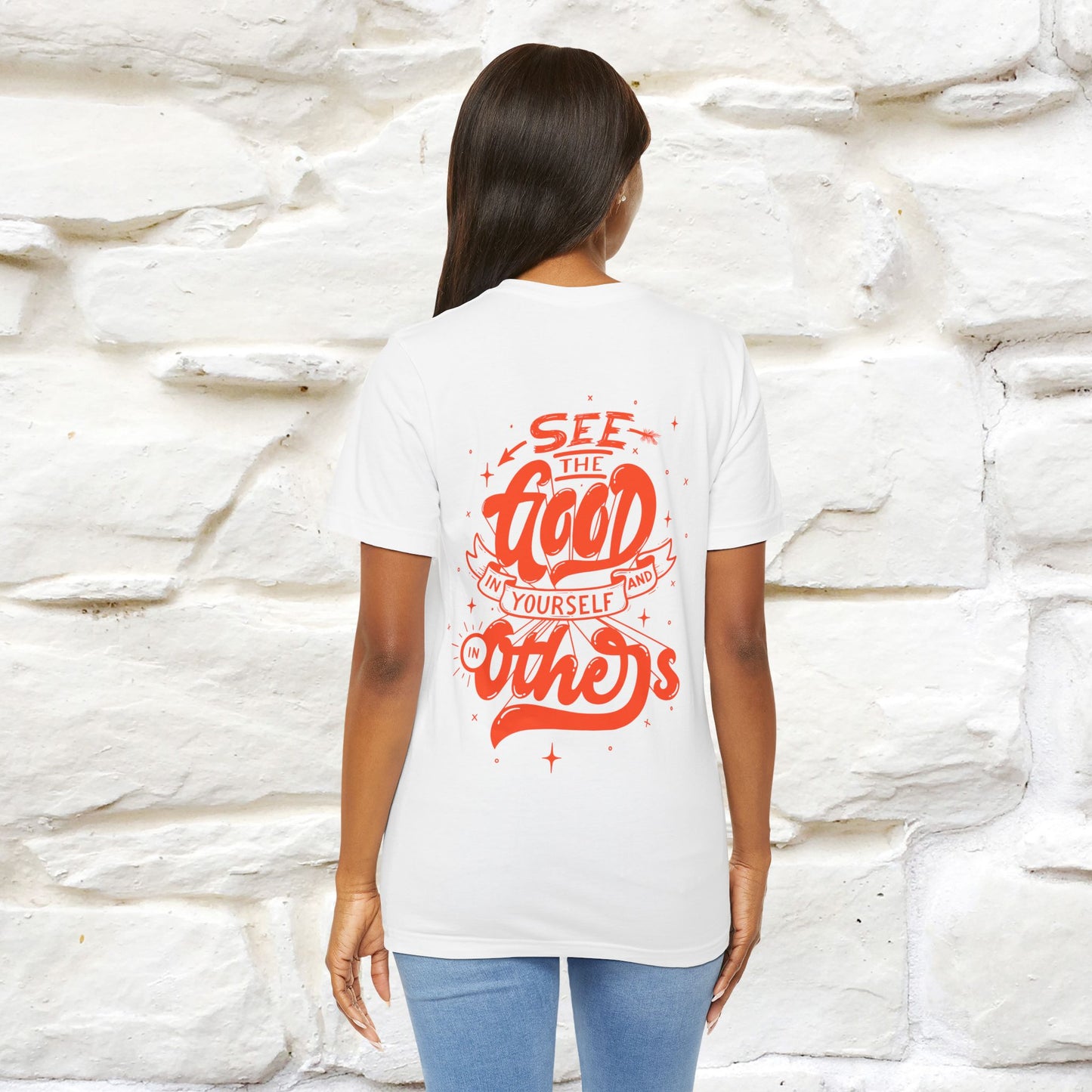 "See the Good in Yourself and Others" Cat T-Shirt | Front & Back Design | Nunu&Miao Studio - Nunu&Miao Studio