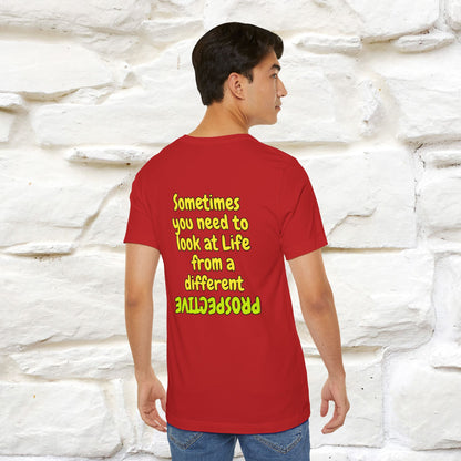 "Sometimes You Need to Look at Life from a Different Perspective" Cat T-Shirt | Front & Back Design | Nunu&Miao Studio