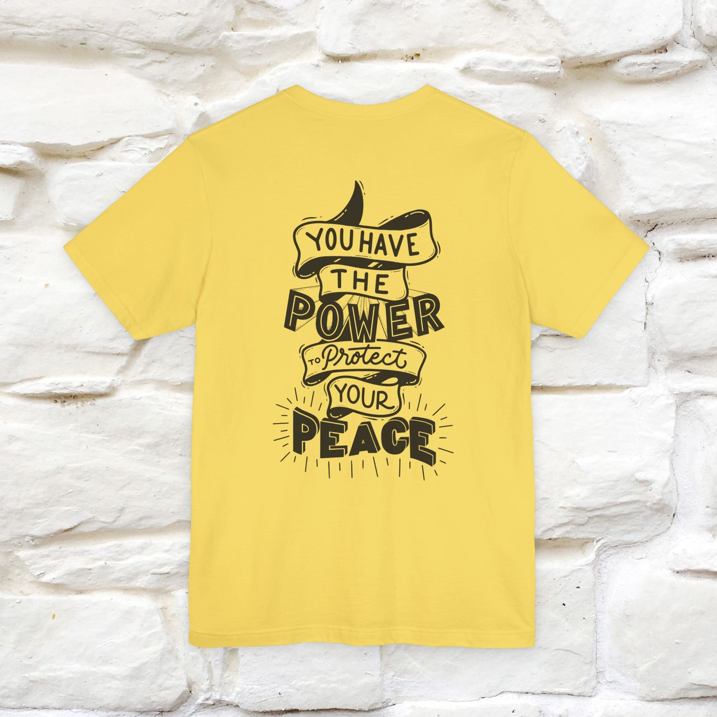 "You Have the Power to Protect Your Peace" Cat T-Shirt| Front & Back Design | Nunu&Miao Studio - Nunu&Miao Studio