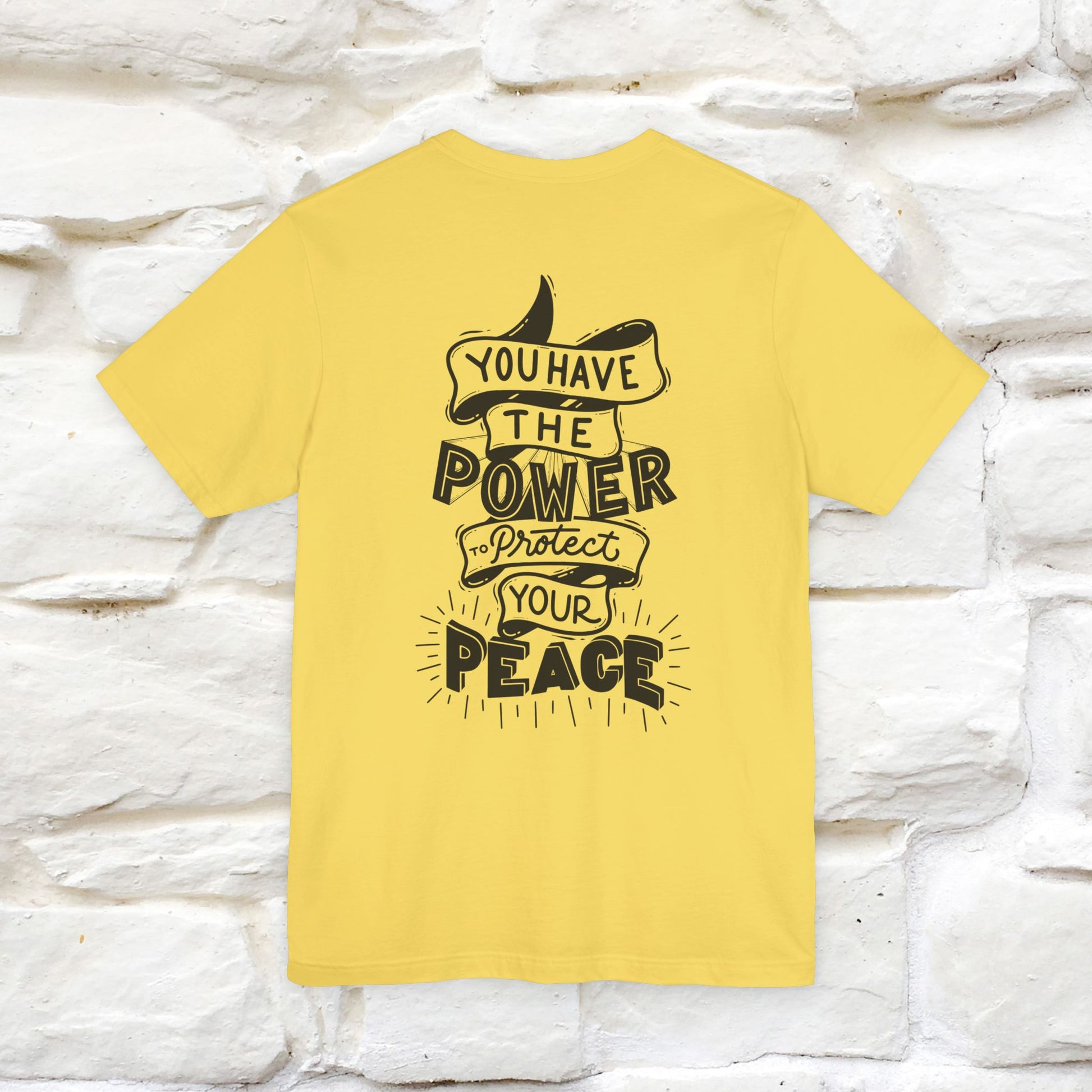 "You Have the Power to Protect Your Peace" Cat T-Shirt| Front & Back Design | Nunu&Miao Studio - Nunu&Miao Studio