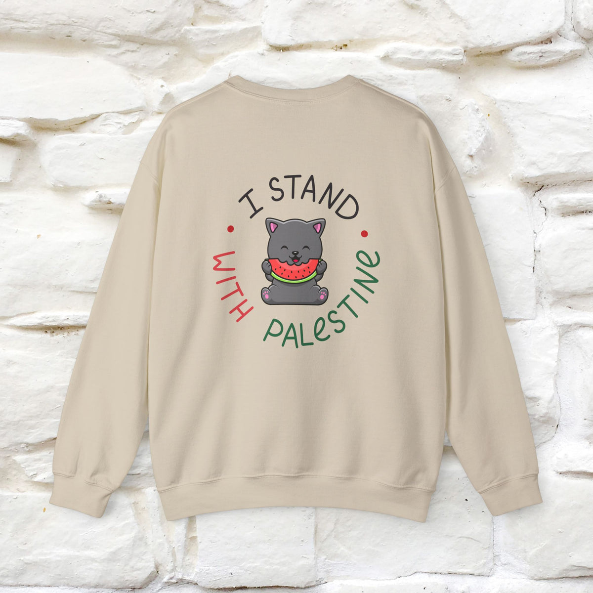 "I Stand With Palestine'' |Cat Sweatshirt | Nunu&Miao Studio