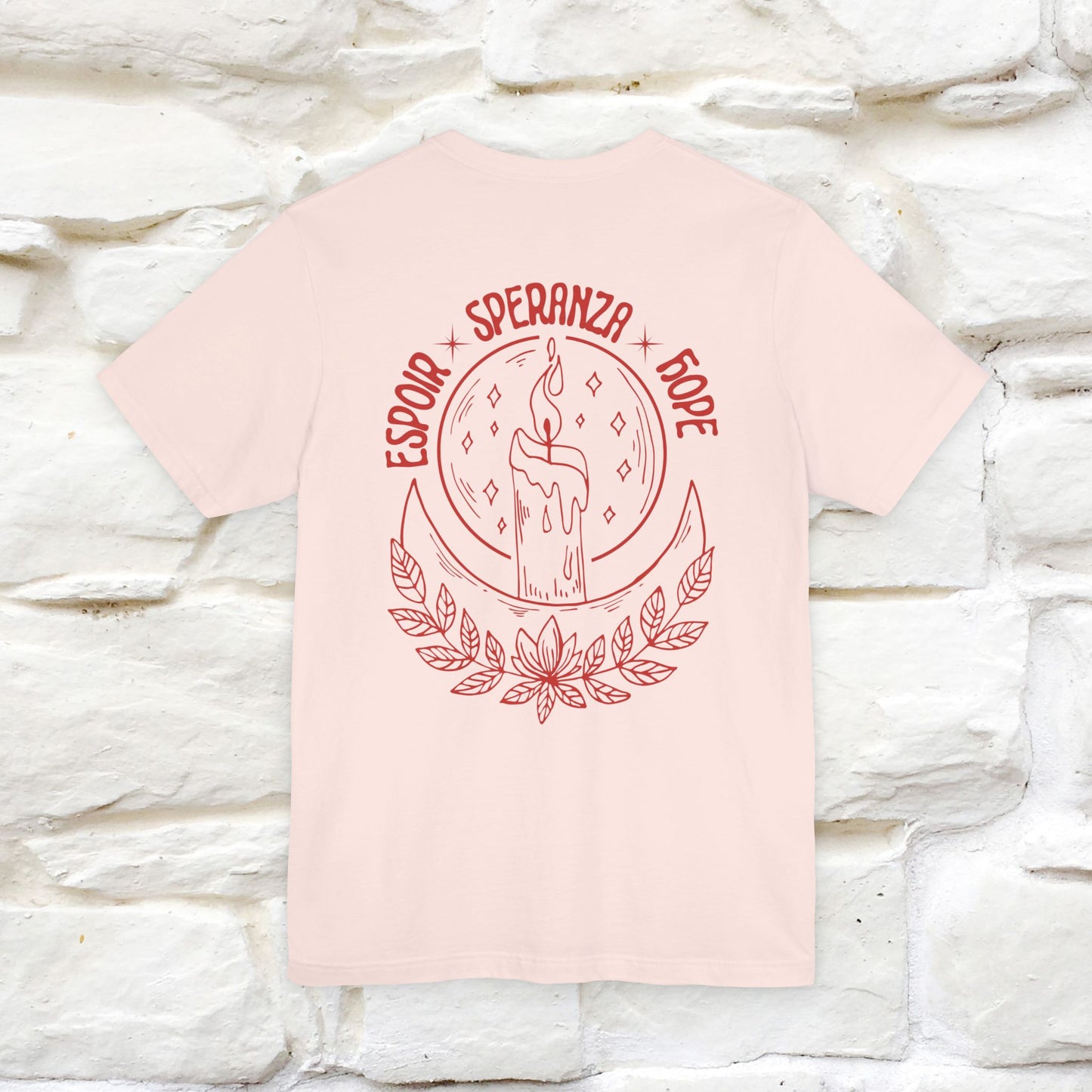 "Espoir Speranza Hope'' Cat T-Shirt Front and Back Design | Nunu&Miao Studio - Nunu&Miao Studio