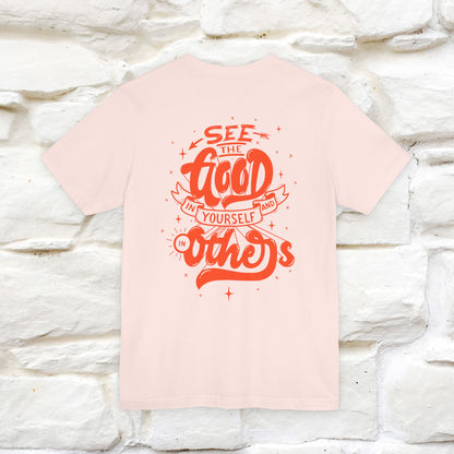 "See the Good in Yourself and Others" Cat T-Shirt | Front & Back Design | Nunu&Miao Studio - Nunu&Miao Studio