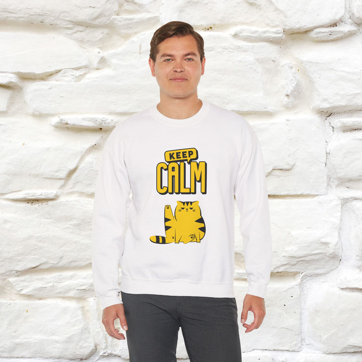 "Keep Calm'' |Cat Sweatshirt | Nunu&Miao Studio