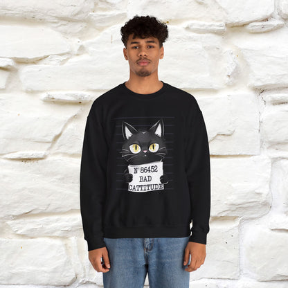 ''Bad Cattitude'' |Cat Sweatshirt | Nunu&Miao Studio