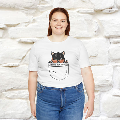''Judging You Silently'' | Cat T-Shirt for Men | Nunu&Miao Studio - Nunu&Miao Studio