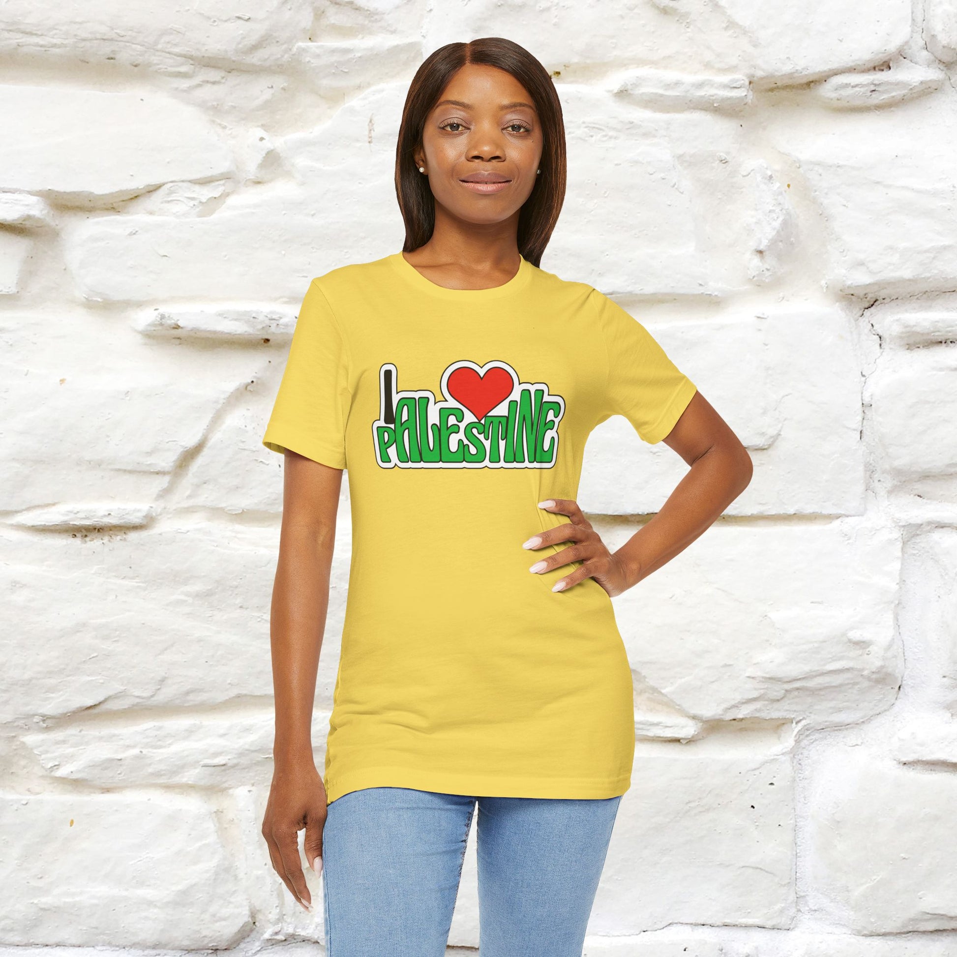 "I Love Palestine" Cat T-shirt | Front & Back Design |Nunu&Miao Studio - Nunu&Miao Studio