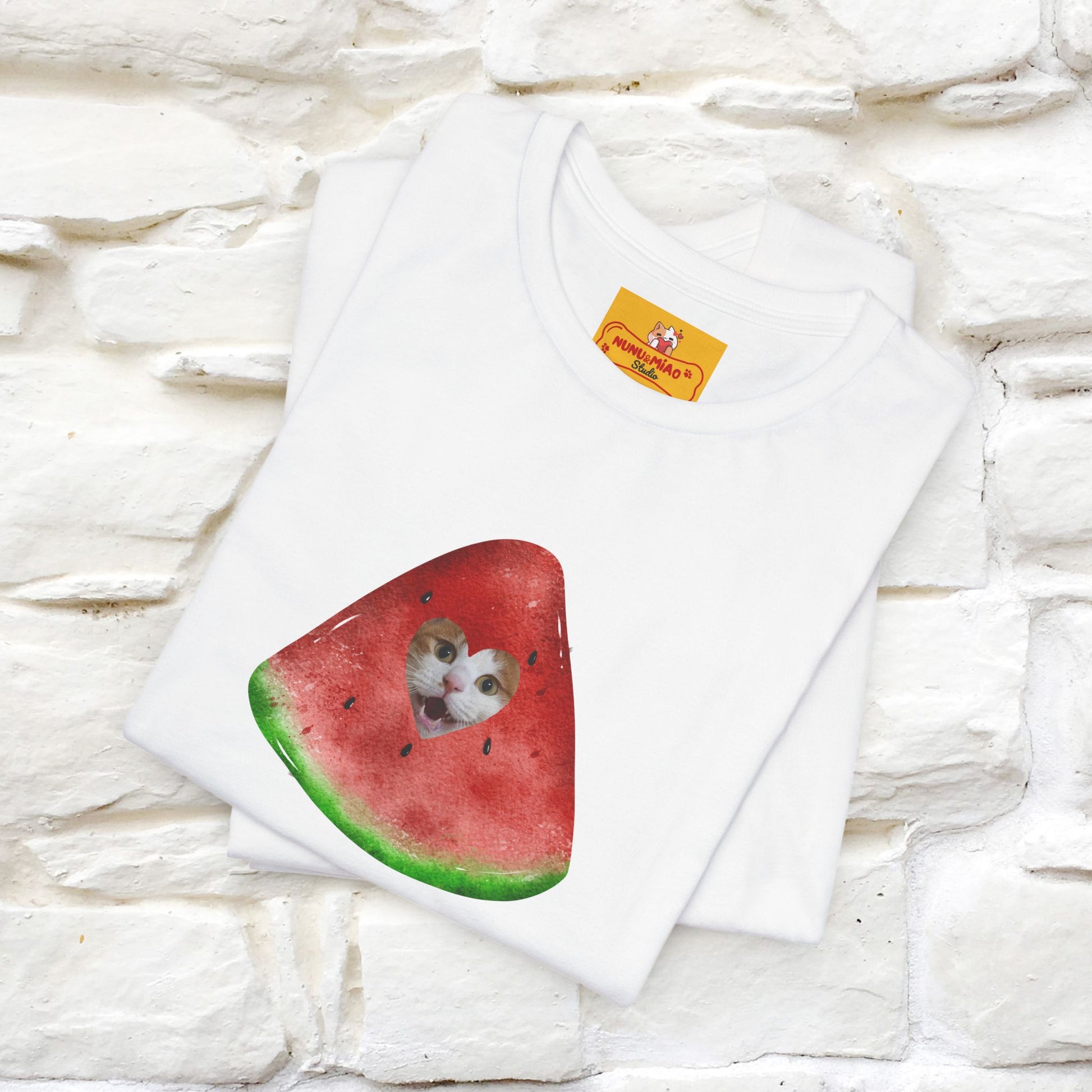 "Free Palestine" Cat T-shirt | Front & Back Design |Nunu&Miao Studio - Nunu&Miao Studio