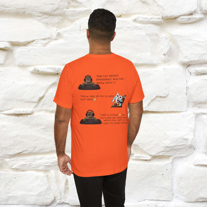 ''911 Emergency'' | Front & Back Design | Cat T-Shirt | Nunu&Miao Studio - Nunu&Miao Studio