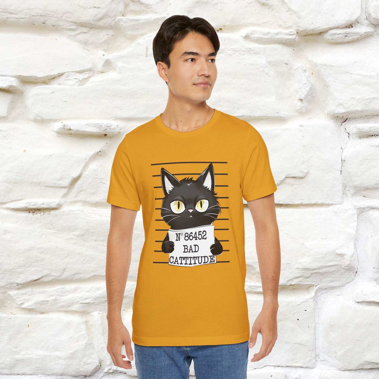 "Bad Cattitude" T-Shirt for Men & Women | 100% Cotton* - Nunu&Miao Studio