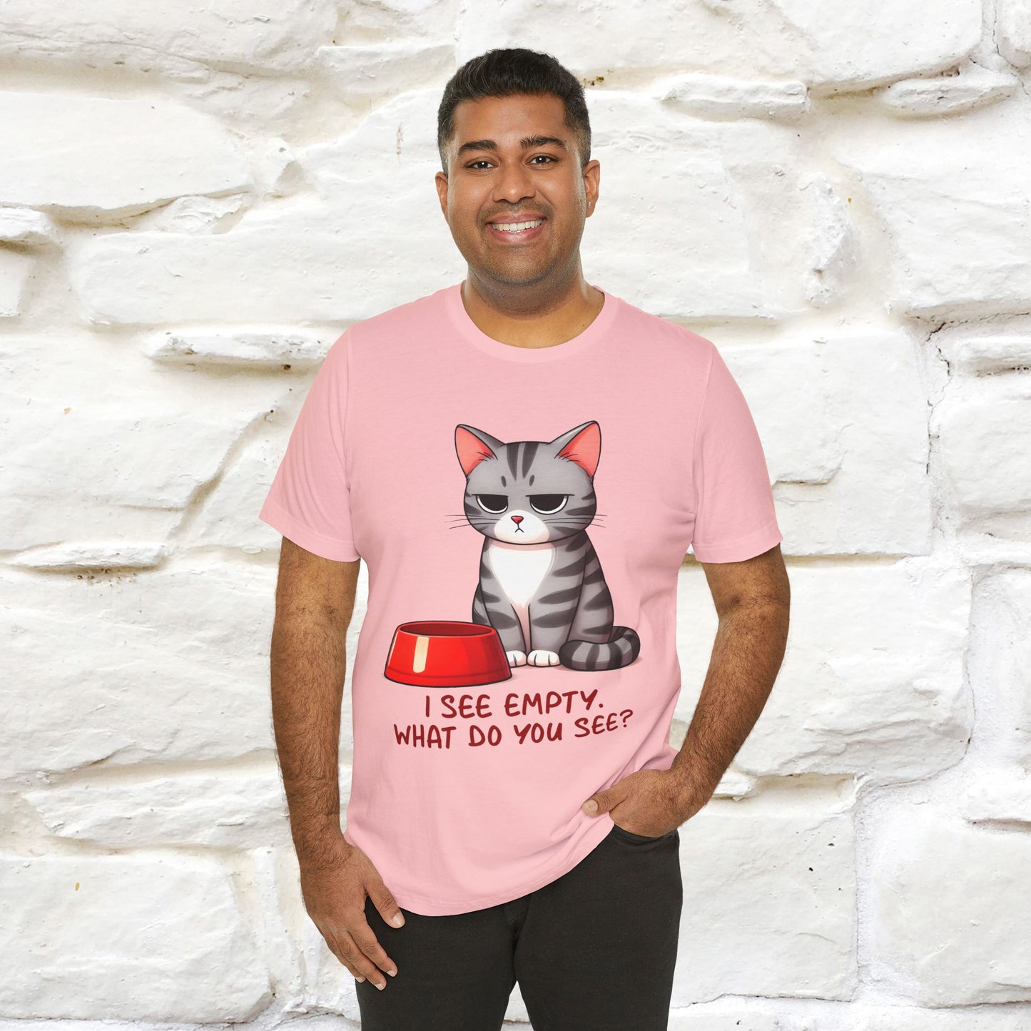 "I See Empty. What Do You See"  | Cat T-Shirt | Nunu&Miao Studio - Nunu&Miao Studio