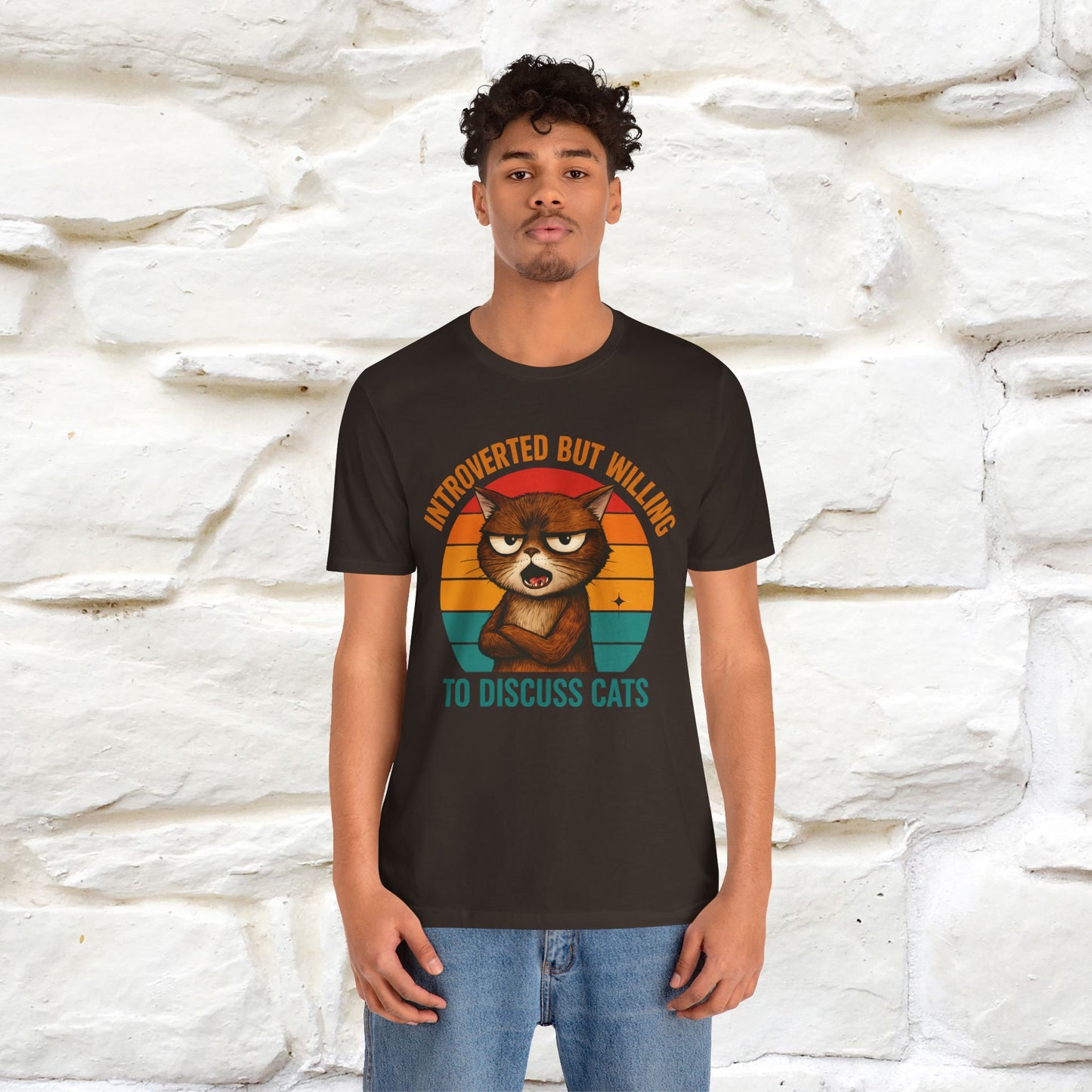 "Introverted But Willing To Discuss Cats" Antisocial Cat T-shirt |Nunu&Miao Studio - Nunu&Miao Studio