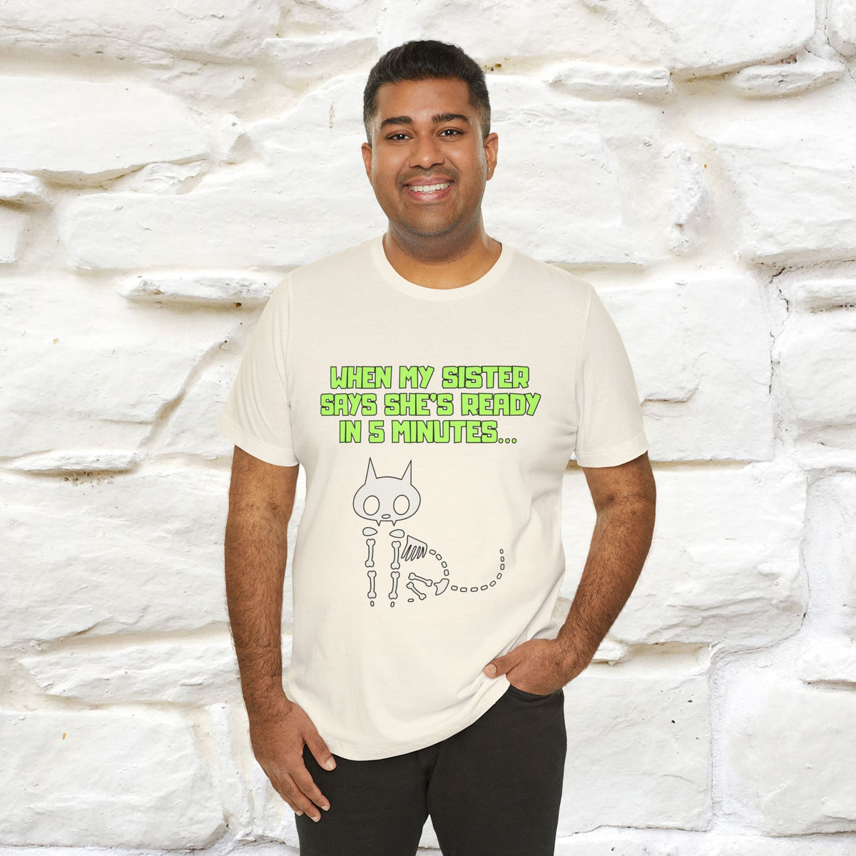 “When my sister says she’s ready in 5 minutes…” | Cat T-Shirt | Nunu&Miao Studio