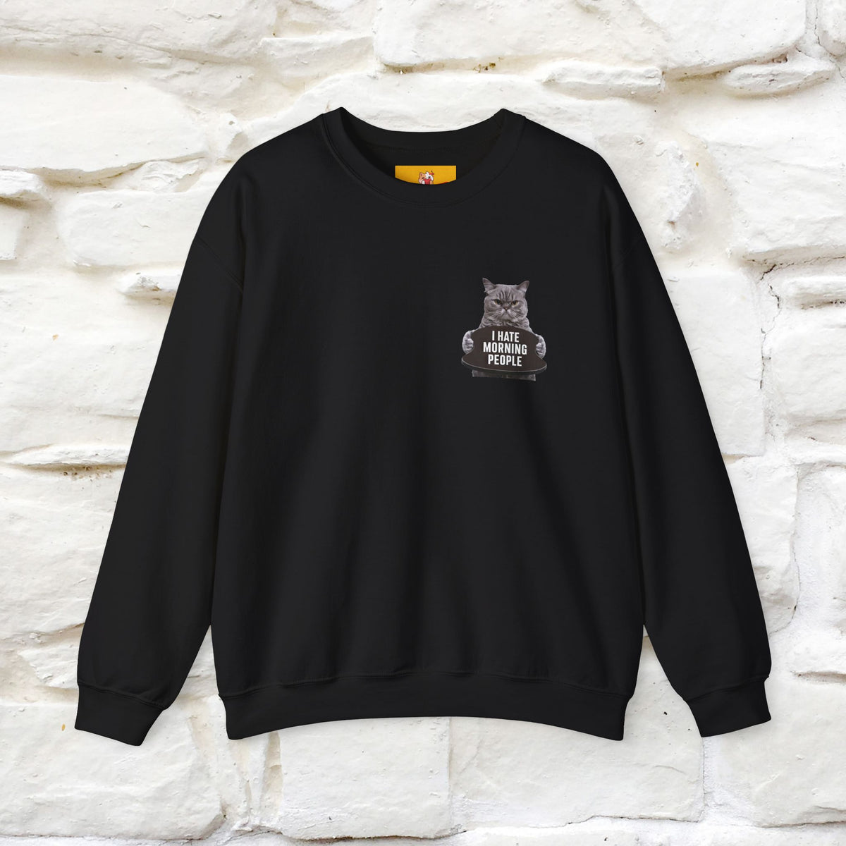 "I Hate Morning People'' |Cat Sweatshirt | Nunu&Miao Studio