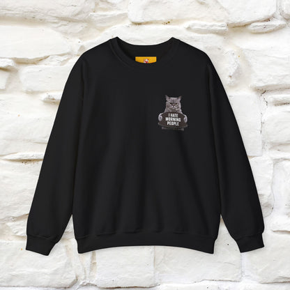 "I Hate Morning People'' |Cat Sweatshirt | Nunu&Miao Studio