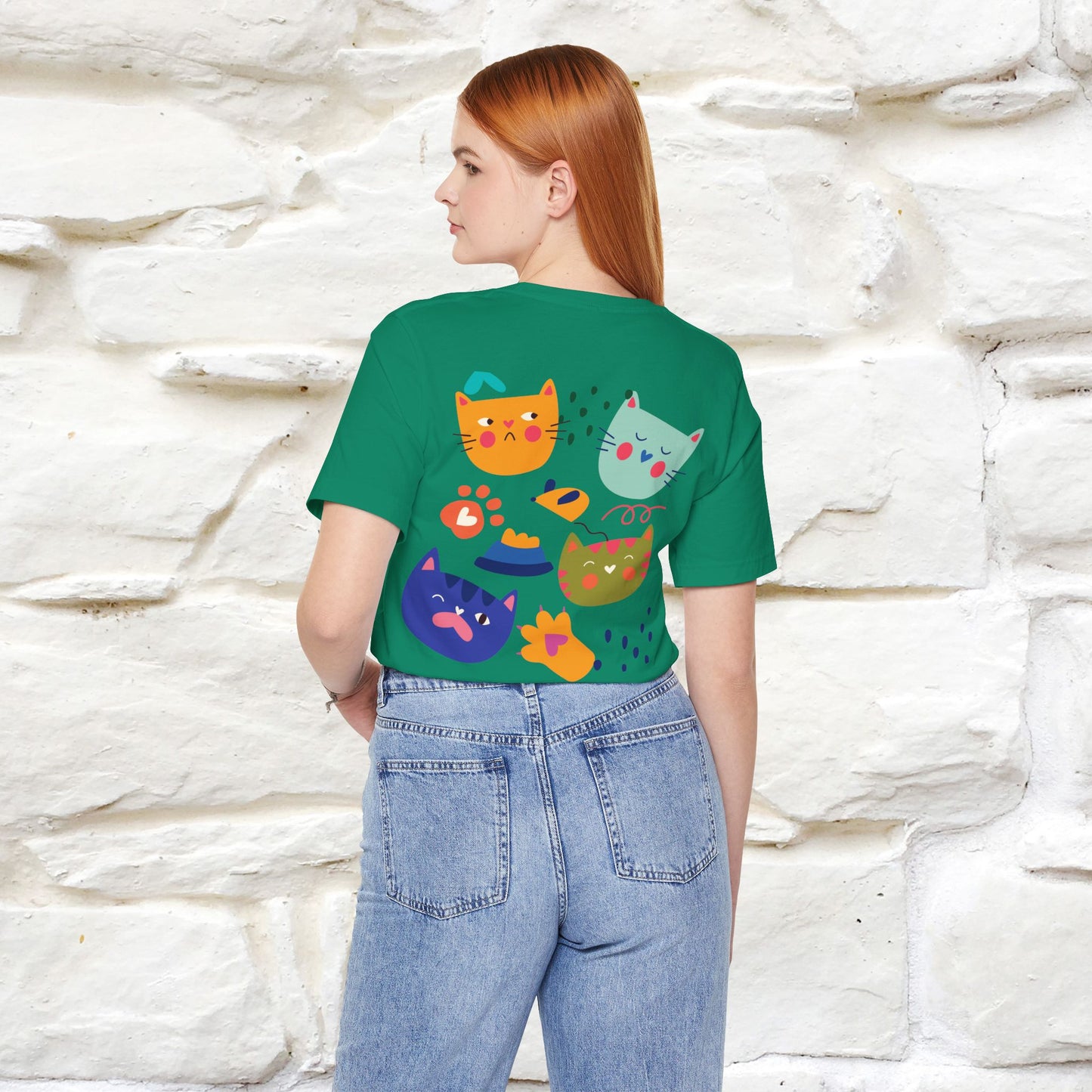 ''The Power Of Meow'' Cat T-Shirt Front and Back Design | Nunu&Miao Studio - Nunu&Miao Studio