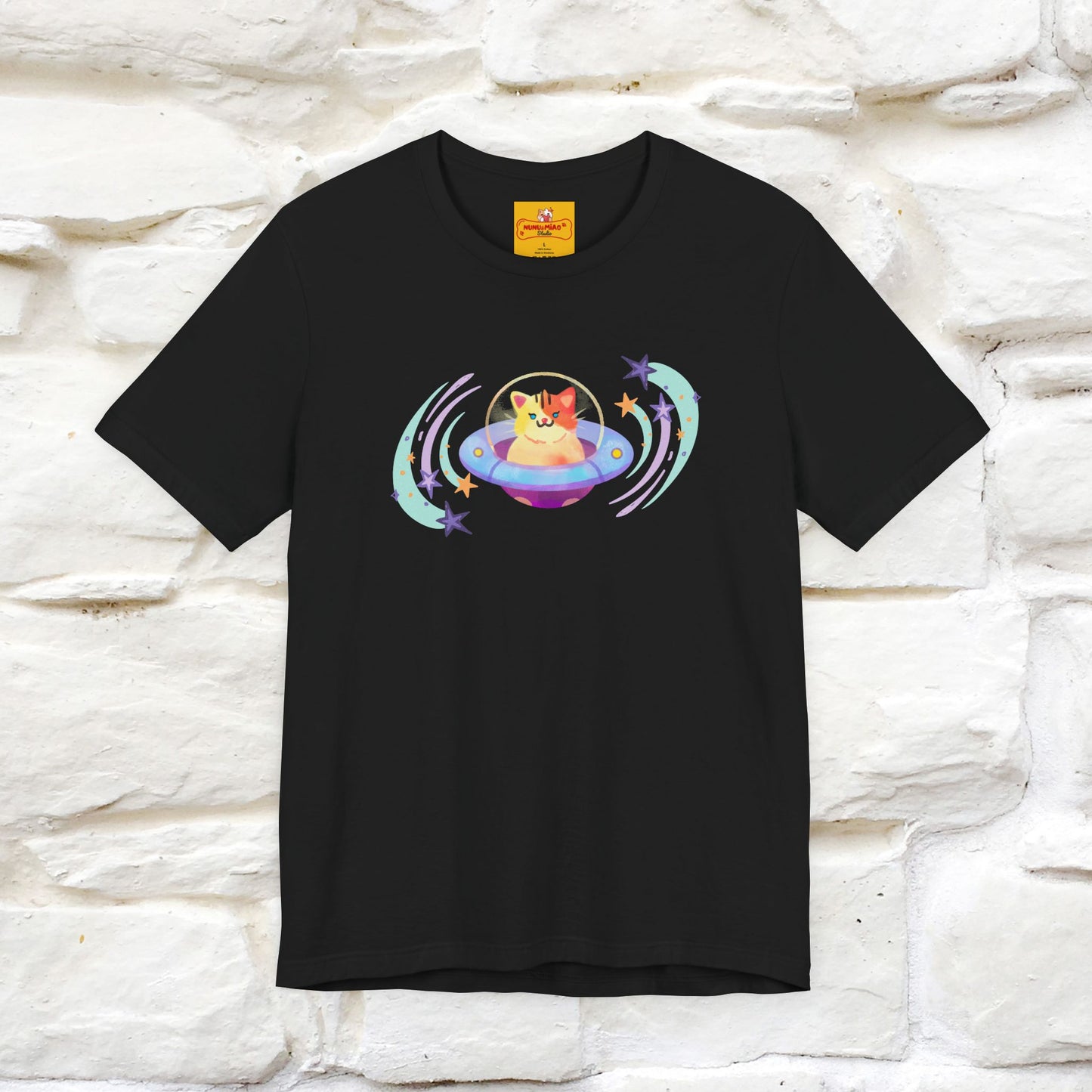 "Stay Positive'' Cat T-Shirt | Front & Back Design | Nunu&Miao Studio - Nunu&Miao Studio