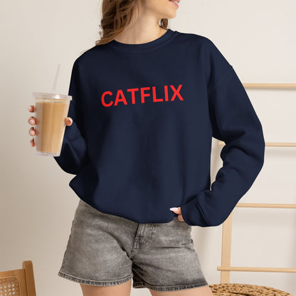 "Catflix'' |Cat Sweatshirt | Nunu&Miao Studio