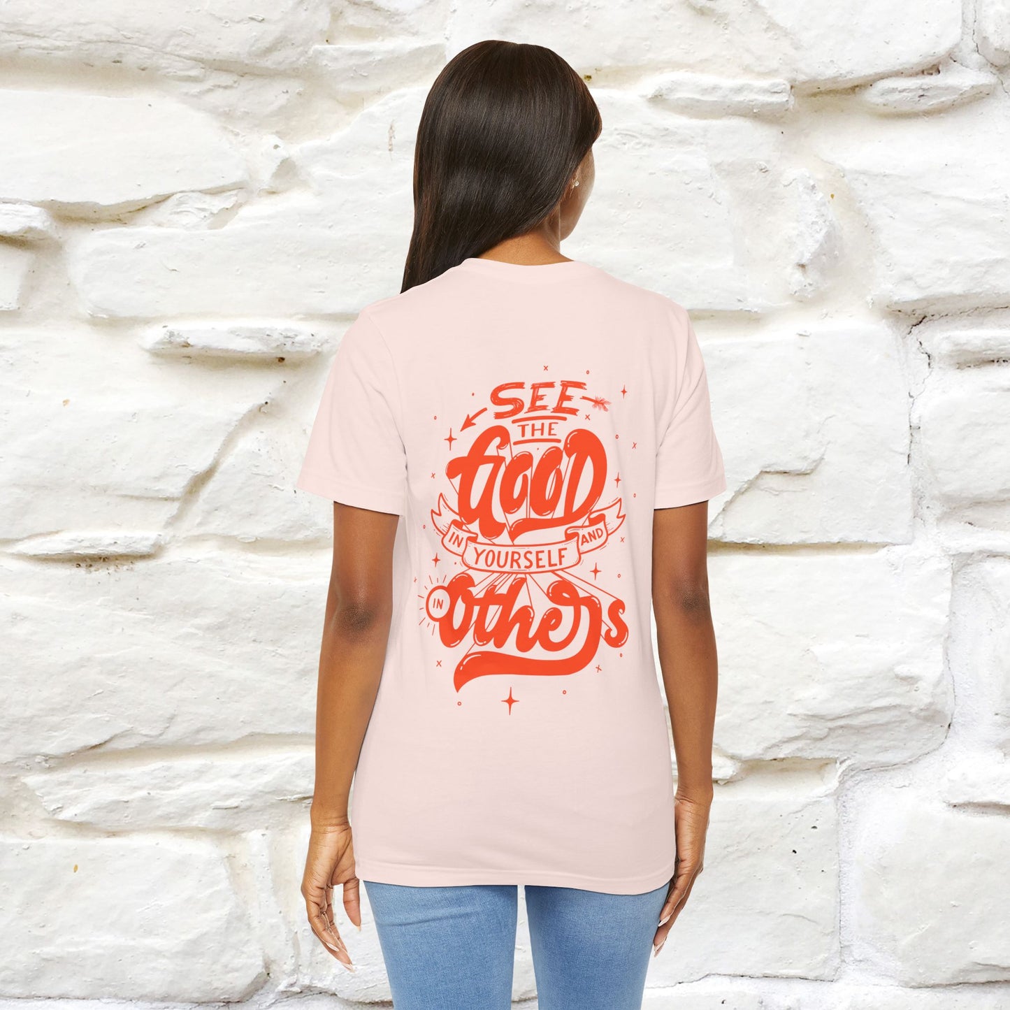 "See the Good in Yourself and Others" Cat T-Shirt | Front & Back Design | Nunu&Miao Studio - Nunu&Miao Studio