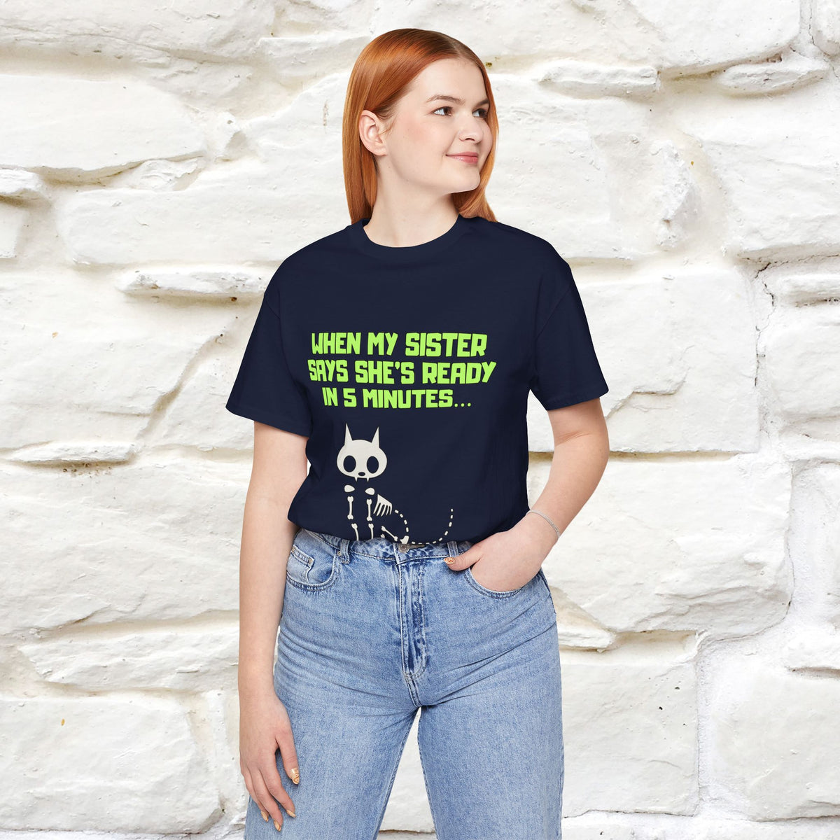 “When my sister says she’s ready in 5 minutes…” | Cat T-Shirt | Nunu&Miao Studio