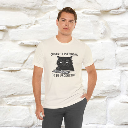 "Currently Pretending To Be Productive" |Cat T-Shirt | Nunu&Miao Studio