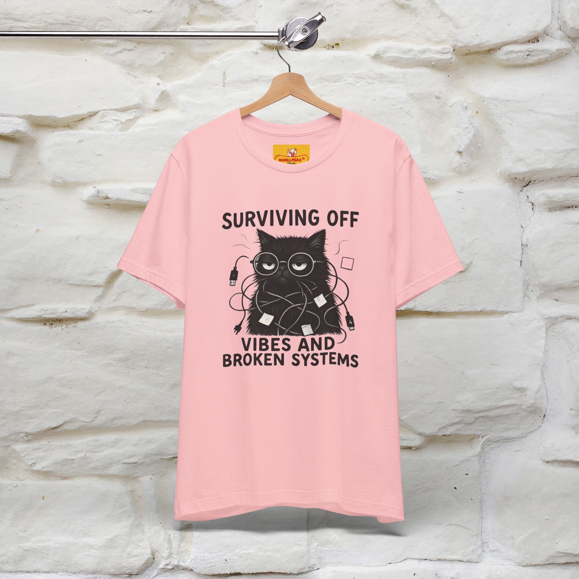 "Surviving Off...Vibes And Broken .. " |Cat T-Shirt | Nunu&Miao Studio - Nunu&Miao Studio