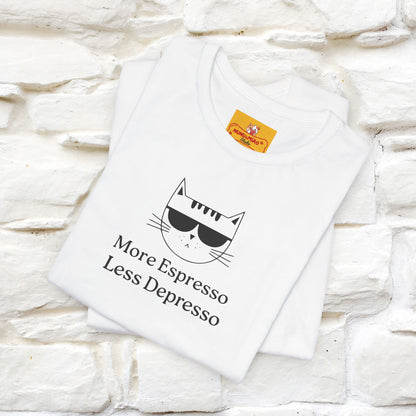 "More Espresso Less Depresso" |Cat T-Shirt | Nunu&Miao Studio - Nunu&Miao Studio