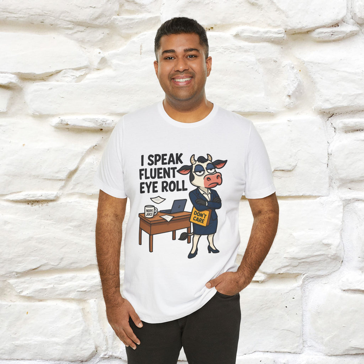 ''I Speak Fluent Eye Roll ''|  Sarcastic Cat T-Shirt | Nunu&Miao Studio