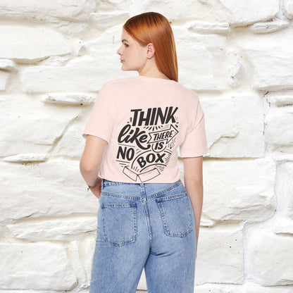 "Think Like There Is No Box" Cat T-Shirt| Front & Back Design | Nunu&Miao Studio - Nunu&Miao Studio