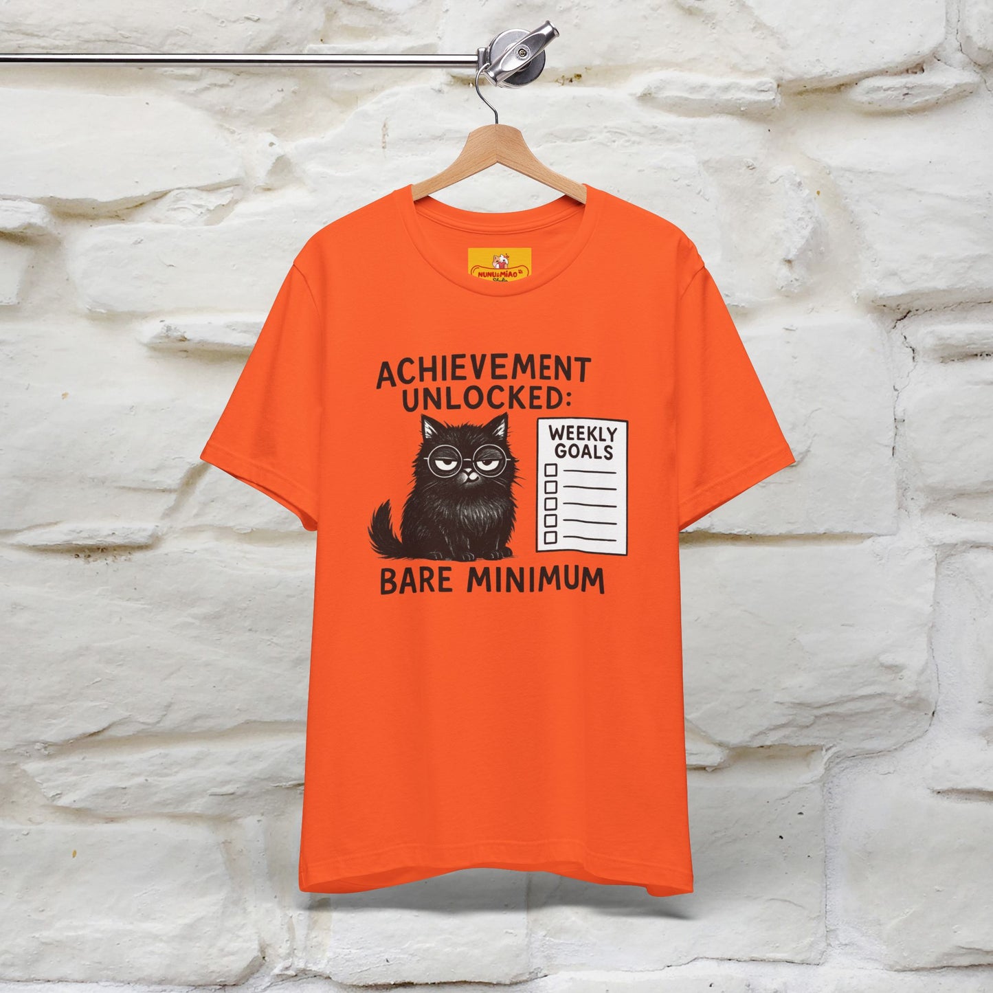 "Achievement Unlocked Bare Minimum." |Cat T-Shirt | Nunu&Miao Studio - Nunu&Miao Studio