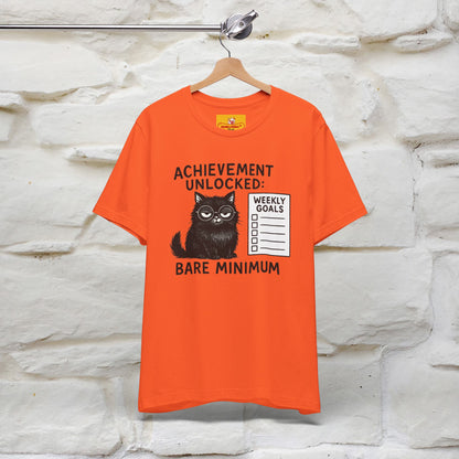 "Achievement Unlocked Bare Minimum." |Cat T-Shirt | Nunu&Miao Studio - Nunu&Miao Studio