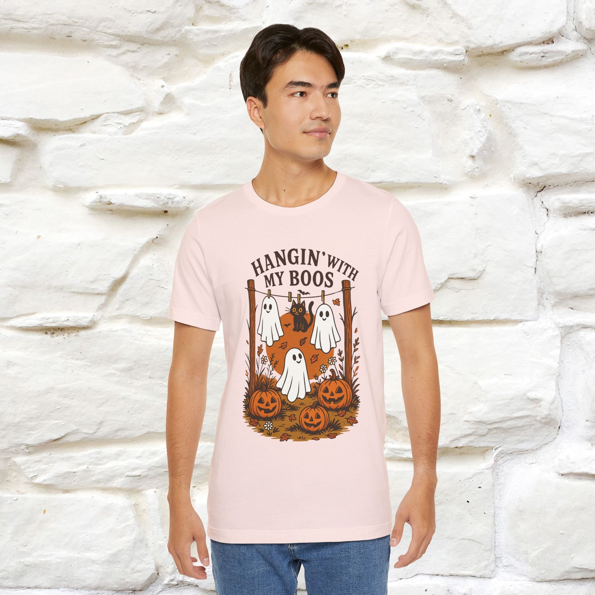 "Hanging With My Boos" Halloween Cat T-shirt |Nunu&Miao Studio - Nunu&Miao Studio