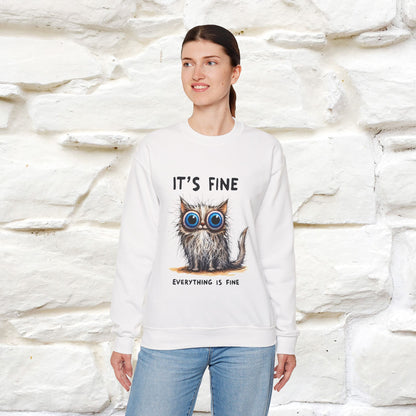 "It's Fine'' |Cat Sweatshirt | Nunu&Miao Studio