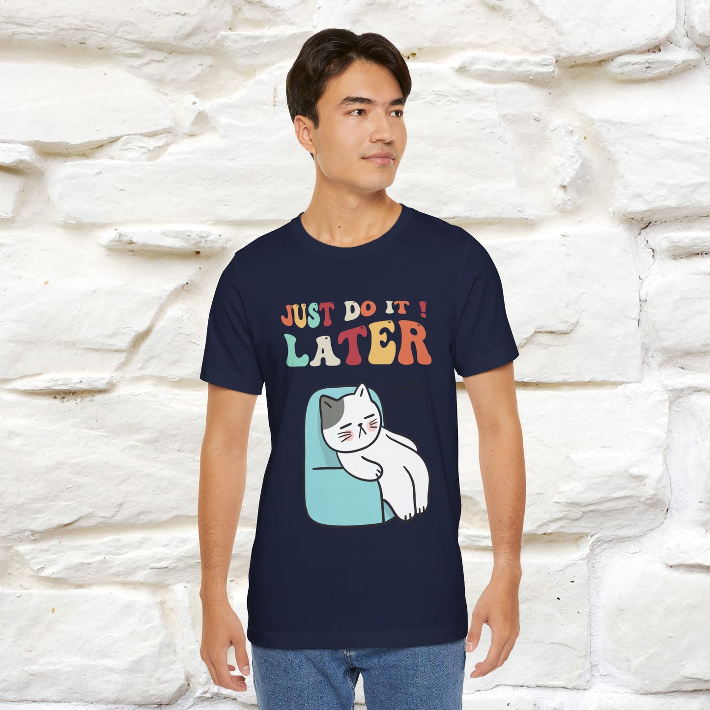 "Just Do It Later" Cat T-shirt |Nunu&Miao Studio - Nunu&Miao Studio