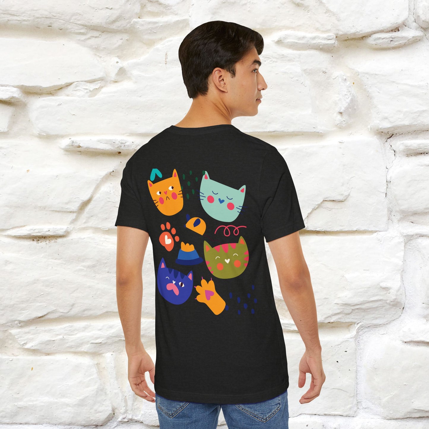 ''The Power Of Meow'' Cat T-Shirt Front and Back Design | Nunu&Miao Studio - Nunu&Miao Studio