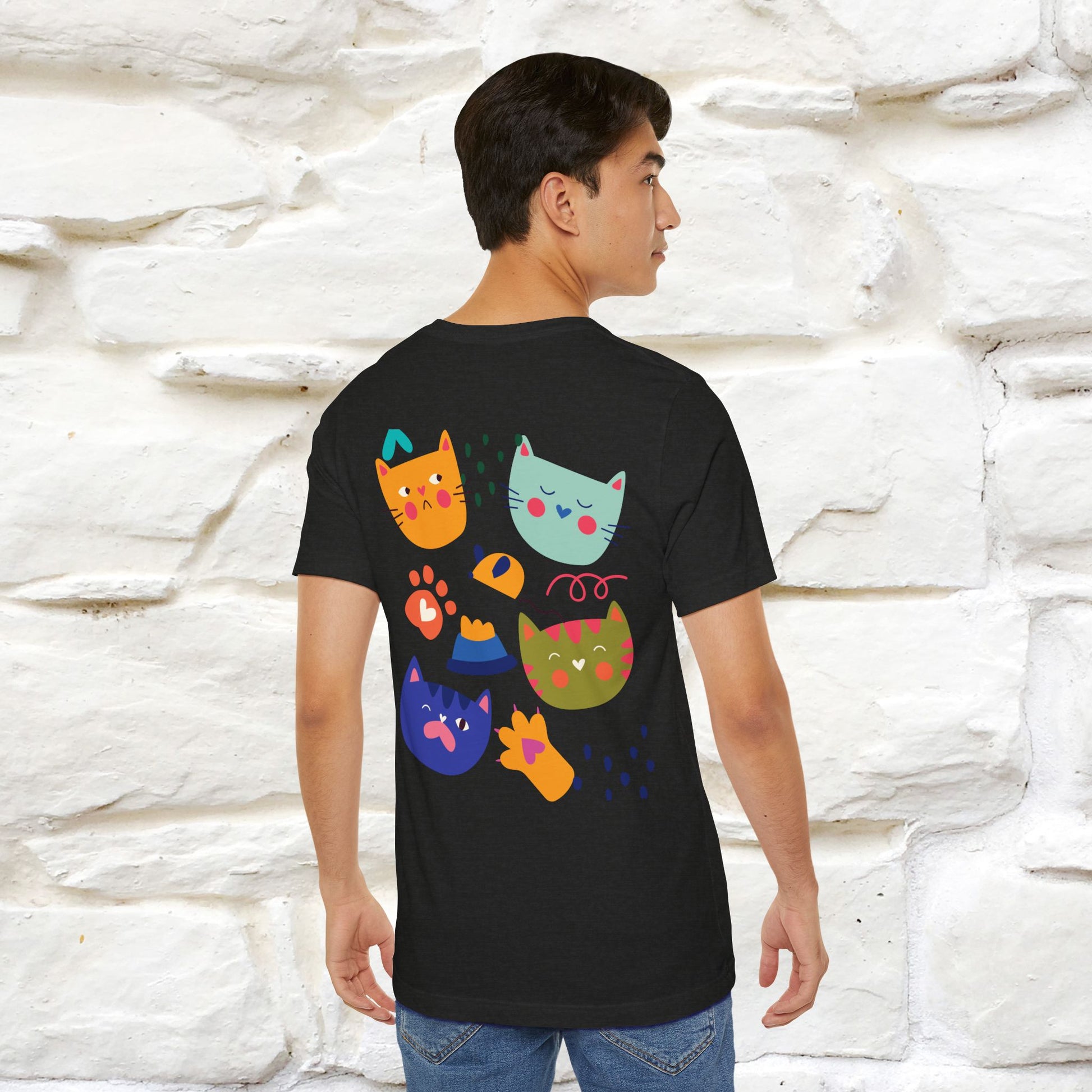 ''The Power Of Meow'' Cat T-Shirt Front and Back Design | Nunu&Miao Studio - Nunu&Miao Studio